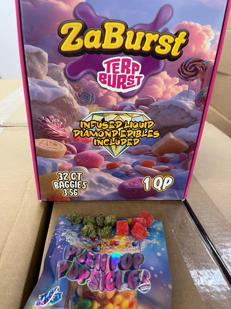 Zaburst x Terp Burst Infused Liquid Diamond Edibles Zaburst x Terp Burst Infused Liquid Diamond Edibles