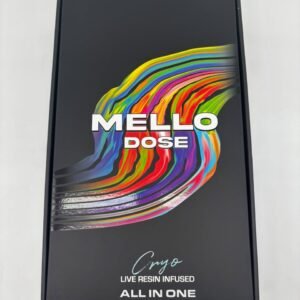 MELLO DOSE 2G SWITCH Disposable made with cryo live resin. Explore product details, cannabinoid information, live resin properties, and device features.